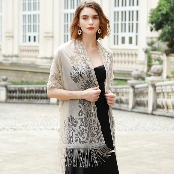 Women Shawls and Wraps for Evening Dresses Scarfs Pashmina Wedding Formal Shawl - Picture 3 of 6